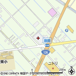 ダイソー東金田間店周辺の地図