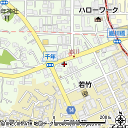 神奈川県川崎市高津区千年620周辺の地図