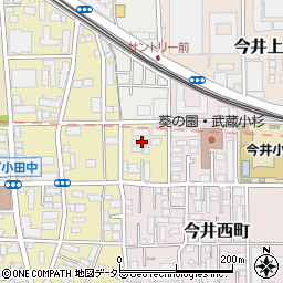 神奈川県川崎市中原区下小田中2丁目24-7周辺の地図