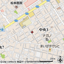 東京都大田区中央3丁目7-6周辺の地図