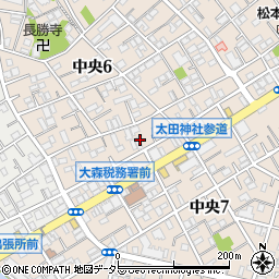 東京都大田区中央6丁目24周辺の地図