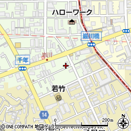 神奈川県川崎市高津区千年608-3周辺の地図