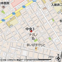 東京都大田区中央3丁目8-11周辺の地図