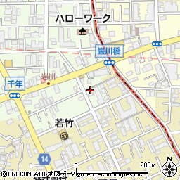 神奈川県川崎市高津区千年597-1周辺の地図