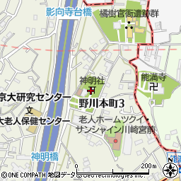 野川神明社周辺の地図