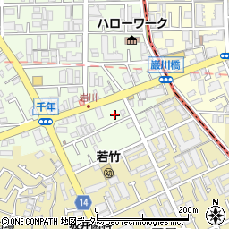 神奈川県川崎市高津区千年608周辺の地図
