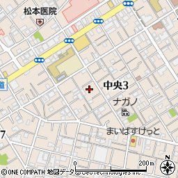 東京都大田区中央3丁目7-8周辺の地図