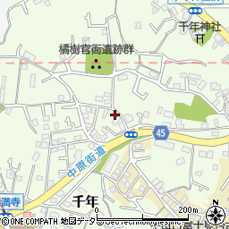 神奈川県川崎市高津区千年303-5周辺の地図
