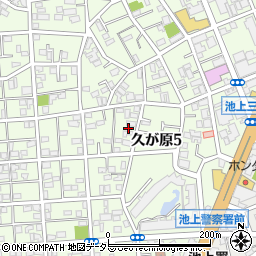 東京都大田区久が原5丁目19周辺の地図