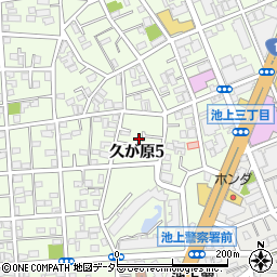 東京都大田区久が原5丁目18周辺の地図