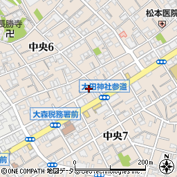 東京都大田区中央6丁目24-12周辺の地図