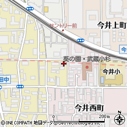 神奈川県川崎市中原区下小田中2丁目24-17周辺の地図