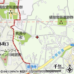 神奈川県川崎市高津区千年331周辺の地図