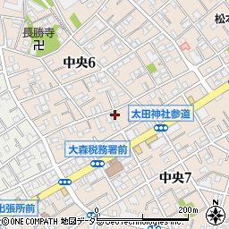 東京都大田区中央6丁目24-4周辺の地図