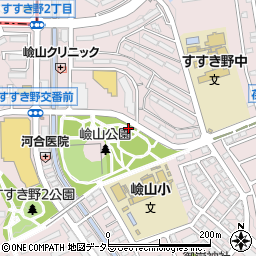 神奈川県横浜市青葉区すすき野周辺の地図