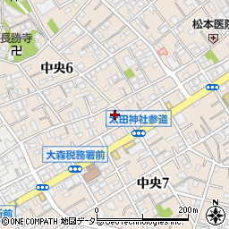 東京都大田区中央6丁目24-10周辺の地図