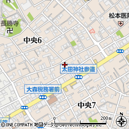 東京都大田区中央6丁目24-9周辺の地図
