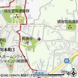 神奈川県川崎市高津区千年357-11周辺の地図