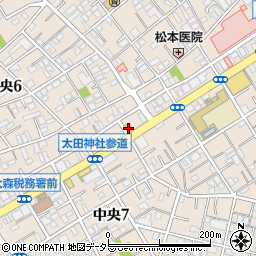 セブンイレブン大田区中央６丁目店周辺の地図