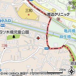東京都町田市三輪町436周辺の地図