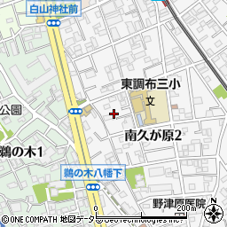 東京都大田区南久が原2丁目18周辺の地図