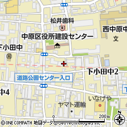 神奈川県川崎市中原区下小田中2丁目10周辺の地図