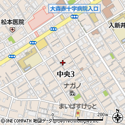 東京都大田区中央3丁目9-6周辺の地図