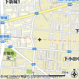 神奈川県川崎市中原区下小田中4丁目7周辺の地図