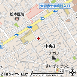 東京都大田区中央3丁目8-1周辺の地図