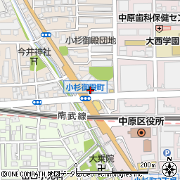 ローソン武蔵小杉店周辺の地図