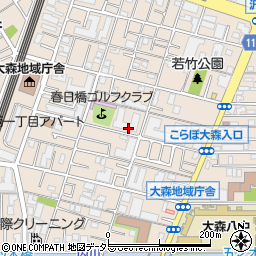東京都大田区大森西1丁目周辺の地図