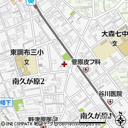 東京都大田区南久が原2丁目15-8周辺の地図