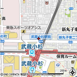 松屋武蔵小杉店周辺の地図