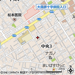 東京都大田区中央3丁目8-2周辺の地図