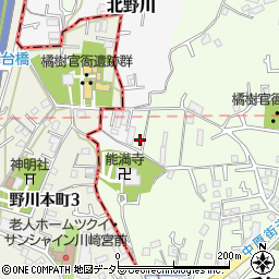 神奈川県川崎市高津区千年370-6周辺の地図