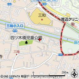 東京都町田市三輪町417-8周辺の地図