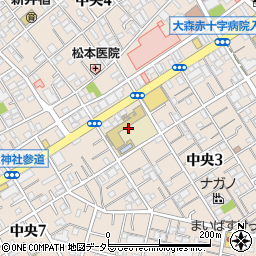 東京都大田区中央3丁目5周辺の地図