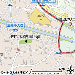 東京都町田市三輪町417周辺の地図