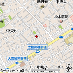 東京都大田区中央6丁目18-10周辺の地図