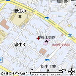 東京都町田市忠生3丁目周辺の地図