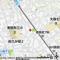 東京都大田区南久が原2丁目15周辺の地図