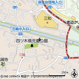 東京都町田市三輪町417-2周辺の地図