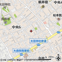 東京都大田区中央6丁目19-9周辺の地図