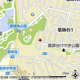 東京都町田市薬師台1丁目2周辺の地図