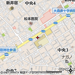 東京都大田区中央3丁目5-3周辺の地図