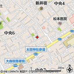 東京都大田区中央6丁目18-8周辺の地図