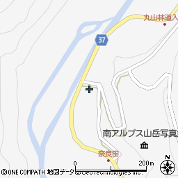 早川町役場　奈良田公民舘周辺の地図