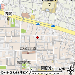 東京都大田区大森西2丁目周辺の地図