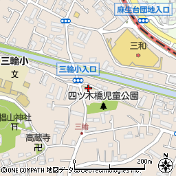 東京都町田市三輪町384周辺の地図