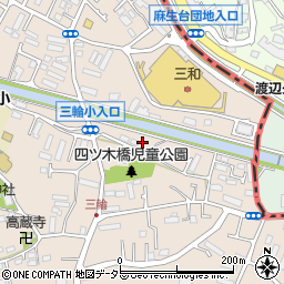 東京都町田市三輪町393周辺の地図